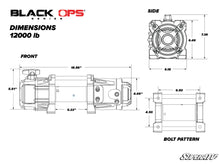 Load image into Gallery viewer, 12,000 LB. WINCH (WITH WIRELESS REMOTE &amp; SYNTHETIC ROPE)
